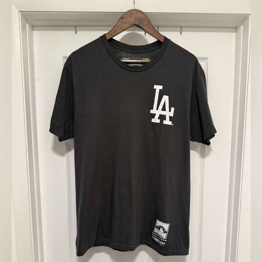 Dark Gray LA Dodgers Logo Men's T-Shirt